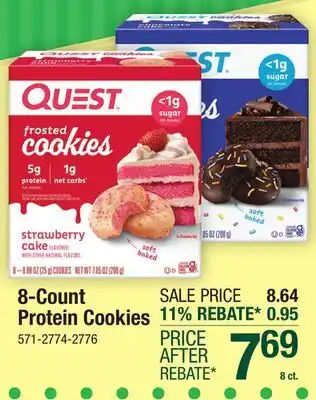 Menards QUEST Chocolate Cake Frosted Protein Cookies - 8 ct offer