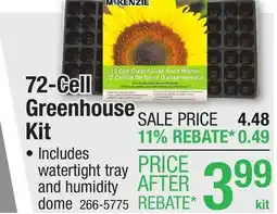 Menards McKenzie Seed Starter Greenhouse Kit - 72 Cell offer