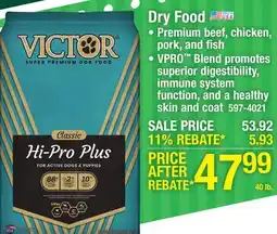 Menards VICTOR Classic Hi-Pro Plus Beef Dry Dog Food - 40 lb offer