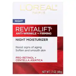 Walmart L'Oreal Paris Revitalift Anti-Wrinkle and Firming Night Cream, 1.7 oz offer