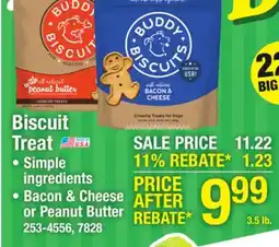 Menards Buddy Biscuits Bacon & Cheese Crunchy Dog Treats - 3.5 lbs offer