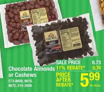 Menards Old Mill Chocolate Almonds - 16 oz offer