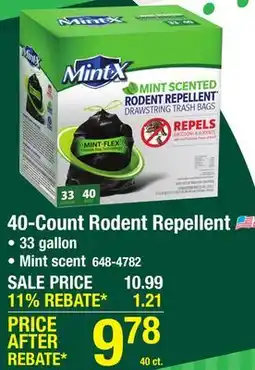 Menards MintX 33 Gallon Rodent Repellent Trash Bags - 40 Count offer