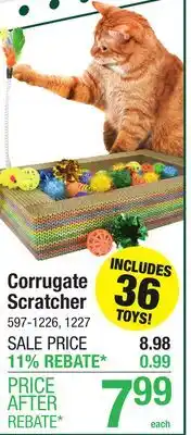 Menards Multipet Rainbow Step-in Cat Scratcher with Toys & Catnip Cat Toy offer