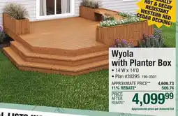 Menards 14' x 14' Wyola Attached Planter Box Deck Material List offer