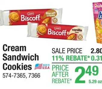 Menards Lotus Biscoff Biscoff Cream Sandwich Cookies - 5.29 oz offer