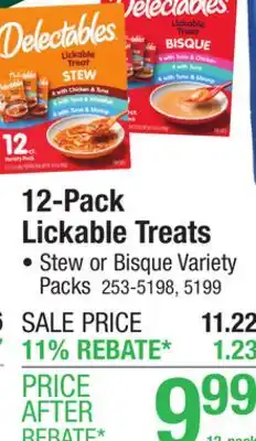 Menards Delectables Stew Variety Lickable Cat Treats - 12 Pack offer