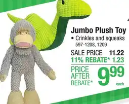 Menards Multipet Jumbo Loch Ness Monster Dog Toy offer