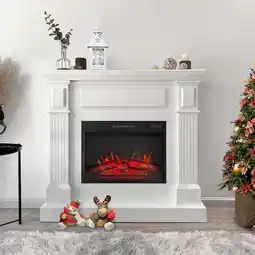 Walmart 43 Electric Fireplace with Mantel, 1500W Freestanding Heater with Remote Control offer