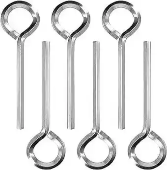 Walmart 6 pcs Standard Hex Key Metal Hex Key Metal Hex Wrench Hex Door Key for Exit Devices offer