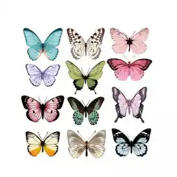 Walmart menolana 2x3D Butterfly Wall Stickers DIY Decals for Cake Decors Window Patio Lawn Yard A offer