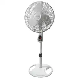 Walmart Lasko 16 3-Speed Oscillating Remote Controlled Pedestal Fan, 47 H, White, 1646, New offer