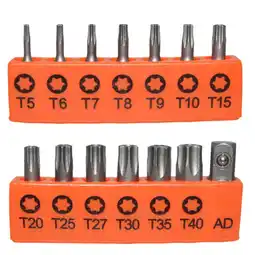 Walmart 14pcs Set 25mm Torx Screwdriver Bits with Hole T5-T40 Electric Screw Driver offer