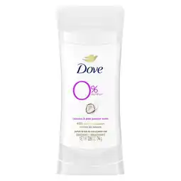 Walmart Dove 0% Aluminum Women's Deodorant Stick, Coconut and Pink Jasmine, 2.6 oz offer