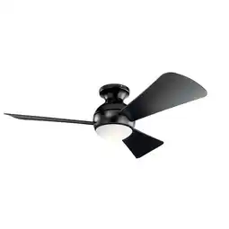 Walmart Kichler 330151 Sola 44 3 Blade Led Indoor / Outdoor Ceiling Fan - Black offer