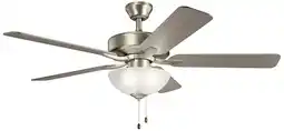 Walmart Kichler 330017 Basics Pro Select 52 Led Indoor Ceiling Fan - Nickel offer