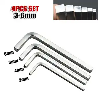 Walmart 4Pcs L Shape Square Head Wrench Square Key 4 Point Wrench Screwdriver Set 3-6Mm offer