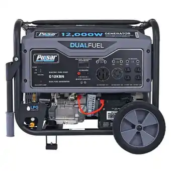 Walmart Pulsar 12,000W Dual Fuel Portable Generator in Space Gray with Electric Start, G12KBN offer