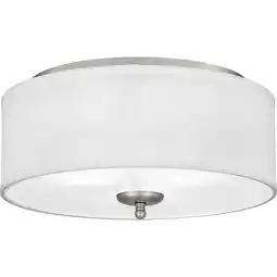 Walmart Quoizel Bla1616 Blanche 3 Light 16 Wide Semi-Flush Drum Ceiling Fixture - Nickel offer