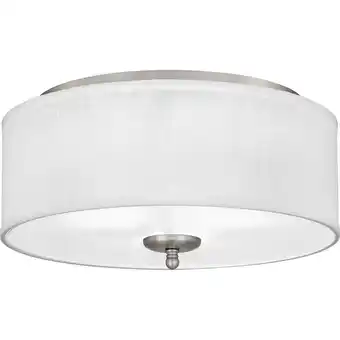 Walmart Quoizel Bla1616 Blanche 3 Light 16 Wide Semi-Flush Drum Ceiling Fixture - Nickel offer