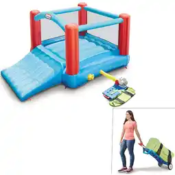 Walmart Little Tikes Pack 'n Roll 7'x7' Inflatable Bounce House with Slide, Multi-color, for Ages 3+ offer