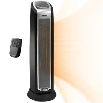 Walmart Lasko 23 1500W Oscillating Ceramic Tower Space Heater with Remote, 5790, Black, New offer