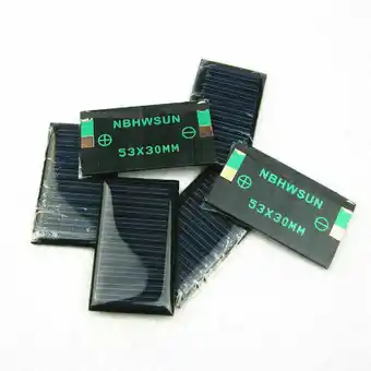 Walmart 10X DIY Toy 5V 30mA 53X30mm Micro Mini Small Power Solar Cells Panel offer