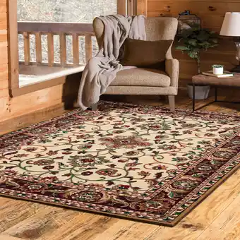 Walmart United Weavers Brunswick Elvira Oriental Border Runner Rug, Cream, 1'11 x 7'4 offer