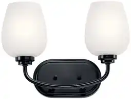 Walmart Kichler Valserrano 10 1/4 High Black 2-Light Wall Sconce offer