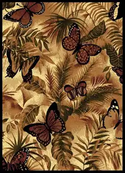 Walmart United Weavers Legends Area Rug 910-01330 Butterfly Jungle Black 5' 3 x 7' 2 Rectangle offer