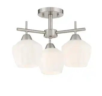 Walmart Minka Lavery - Camrin - 3 Light Semi-Flush Mount-Brushed Nickel Finish - Minka offer