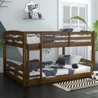 Walmart Better Homes & Gardens Tristan Full-over-Full Convertible Floor Bunk Bed, White offer