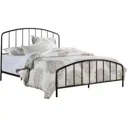 Walmart Hillsdale Furniture Tolland Arched Spindle Satin Black Metal Queen Bed offer