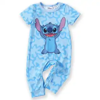 Walmart Disney Baby Jumpsuit, Stitch Short Sleeve Infant Onesie, Graphic Bodysuits Outfit 9-12 Months Blue offer