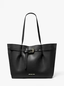 Walmart Michael Kors by Emilia Women's Pebbled Leather Tote Bag, Black offer