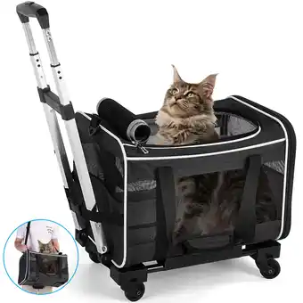 Walmart WFUN Pet Carrier with Wheels for Dogs and Cats for Travel Flight Camping Outdoor offer