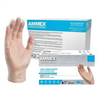 Walmart AMMEX Clear Vinyl Exam Gloves, Size X-Large, 1000 Count, Light-Duty offer