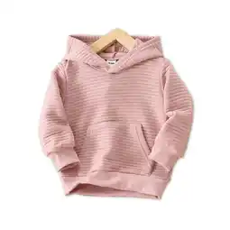 Walmart PatPat Toddler Boy/Girl Sweatshirts Solid Color Textured Hoodies Sweatshirt, Pink,3T,Clearance offer