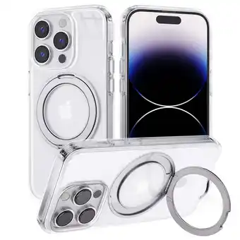 Walmart TOPVISION iPhone 14 Pro Case MagSafe Compatible, Acrylic Phone Case with 360° Magnetic Ring Stand offer