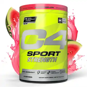 Walmart Cellucor C4 Sport Strength Pre-Workout Powder, Watermelon, 60 Servings offer