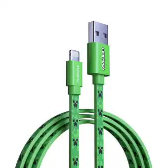 Walmart Liquipel Powertek Minecraft USB-A to Lightning - Creeper offer