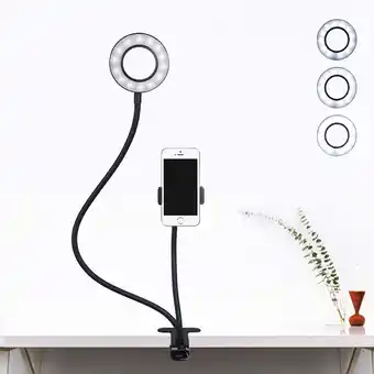 Walmart LS Photography 1Pack LED Selfie Ring Light Cell Phone Holder for Photographer Youtuber, WMT1403 offer