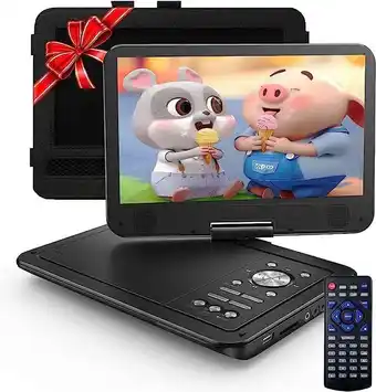 Walmart Cocobear 10.5 Portable DVD Player w/Swivel Screen, 1080P, USB/SD, Car Headrest Mount, Black offer