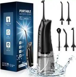 Walmart Mpow Water Flosser for Adults, Rechargeable Water Floss with 300ML Water Tank & 5 Jet Tips -Black offer