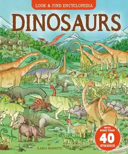 Walmart Look & Find Dinosaurs: With More Than 40 Stickers!, (Hardcover) offer