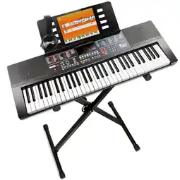 Walmart RockJam 61-Key Keyboard Piano Kit with Stand, Headphones, Note Stickers & Lessons offer