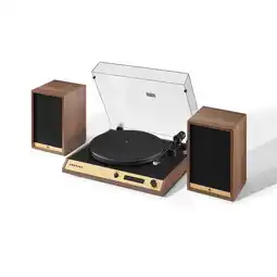 Walmart Crosley C72 Bluetooth Vinyl Record Player 120W Speakers, 2-Speed Belt-Drive Turntable, Anti-skate offer