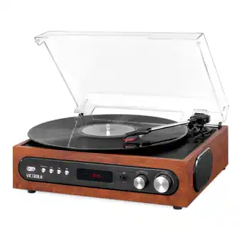 Walmart Victrola All-in-1 Bluetooth Record Player with Built in Speakers and 3-Speed Turntable offer