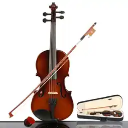 Walmart 1/4 Acoustic Violin Kit Wood Violin with Case Bow Rosin for Kids Beginner, Natural offer