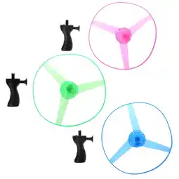 Walmart LED Flashing Plastic Pull String Flying Saucer Propeller Toy Disc Helicopter New offer